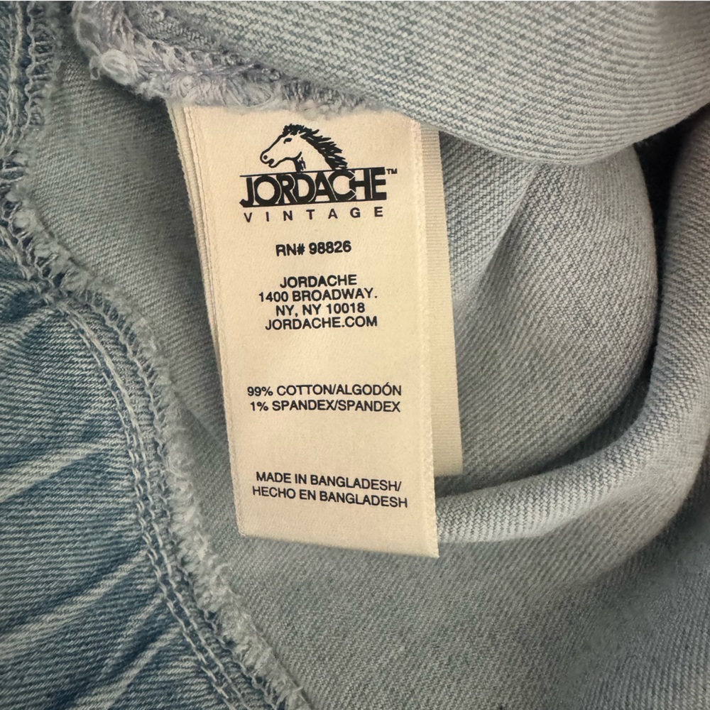 Jordache Vintage Bailee Bomber Denim Jacket Light Wash Oversized Size Large NWT - Picture 7 of 7